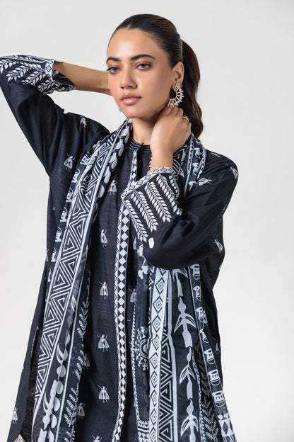 Bonanza Satrangi | Black Cambric 3 Piece (WS7243P12) 14 Black