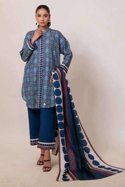 Bonanza Satrangi | Blue Khaddar 3 Piece (WS7243P15) 8 Blue