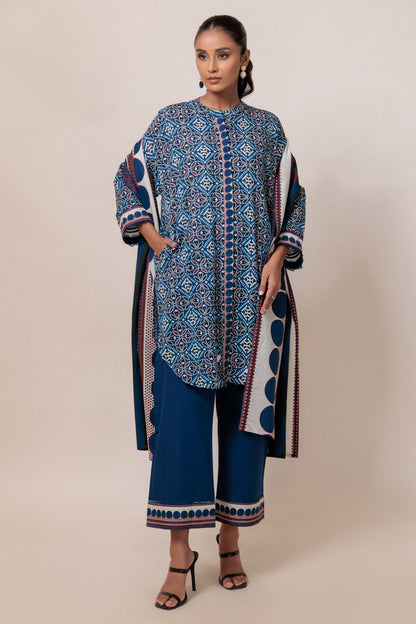 Bonanza Satrangi | Blue Khaddar 3 Piece (WS7243P15) 10 Blue