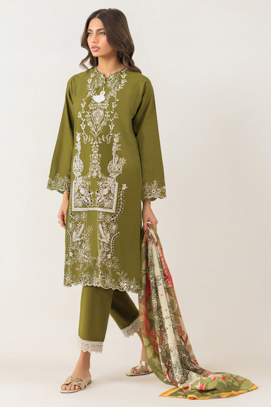 Bonanza Satrangi | D Green Khaddar 3 Piece (WS7243P17) 8 Green