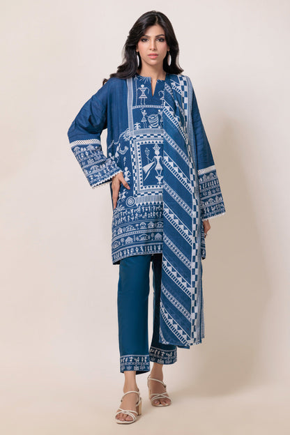 Bonanza Satrangi | Blue Cambric 3 Piece (WS7243P18) 8 Blue