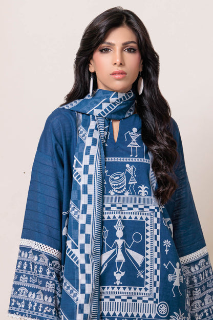 Bonanza Satrangi | Blue Cambric 3 Piece (WS7243P18) 12 Blue
