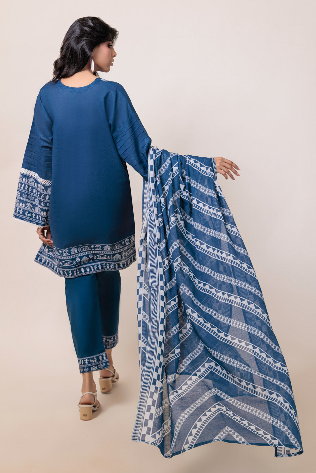 Bonanza Satrangi | Blue Cambric 3 Piece (WS7243P18) 16 Blue