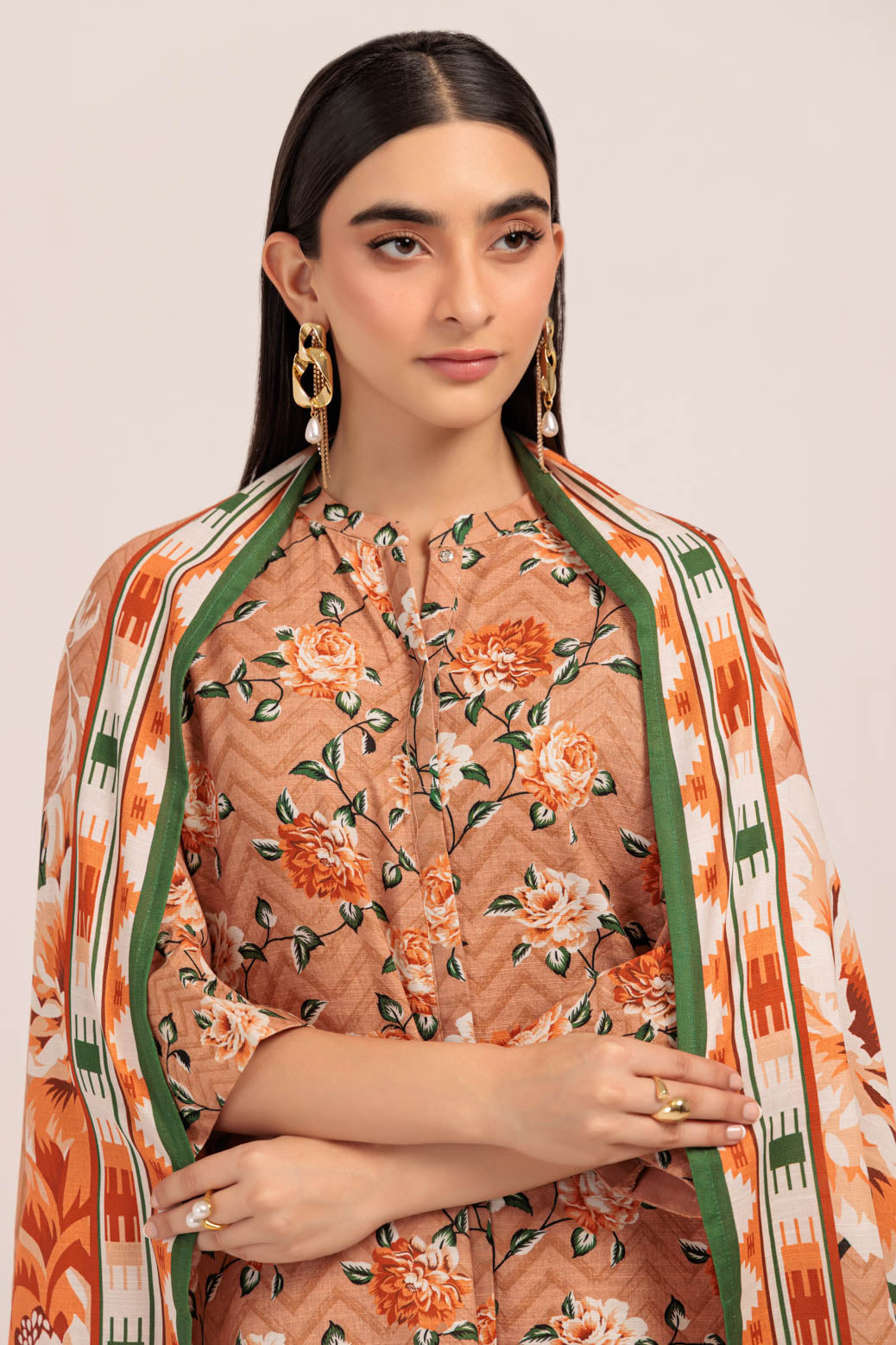 Bonanza Satrangi | Peach Khaddar 3 Piece (WS7243P22) 14 Peach