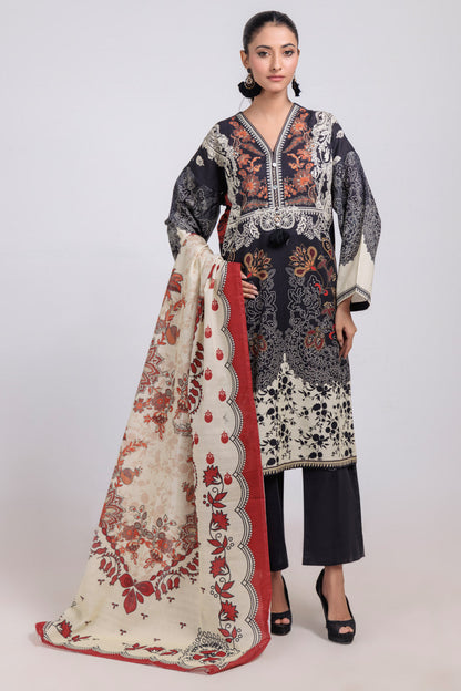 Bonanza Satrangi | Black Khaddar 3 Piece (WS7243P25) 8 Black