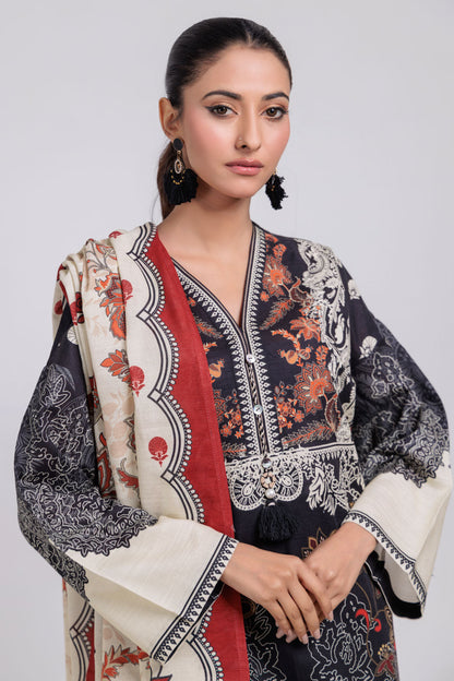 Bonanza Satrangi | Black Khaddar 3 Piece (WS7243P25) 12 Black