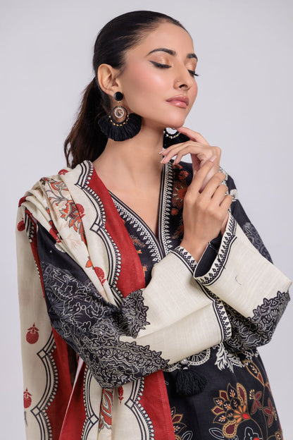 Bonanza Satrangi | Black Khaddar 3 Piece (WS7243P25) 10 Black