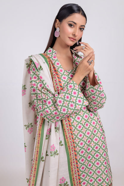 Bonanza Satrangi | Beige Khaddar 3 Piece (WS7243P29) 10 Beige