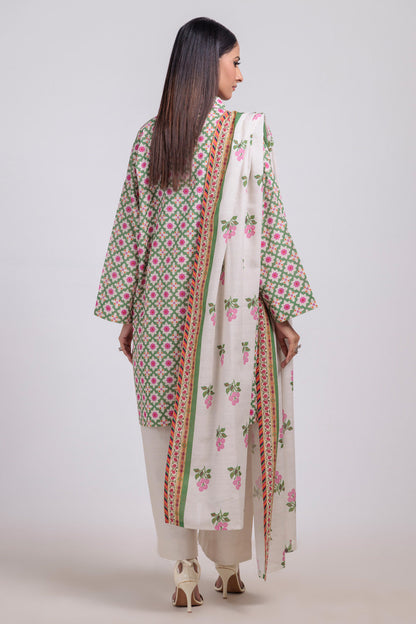 Bonanza Satrangi | Beige Khaddar 3 Piece (WS7243P29) 12 Beige