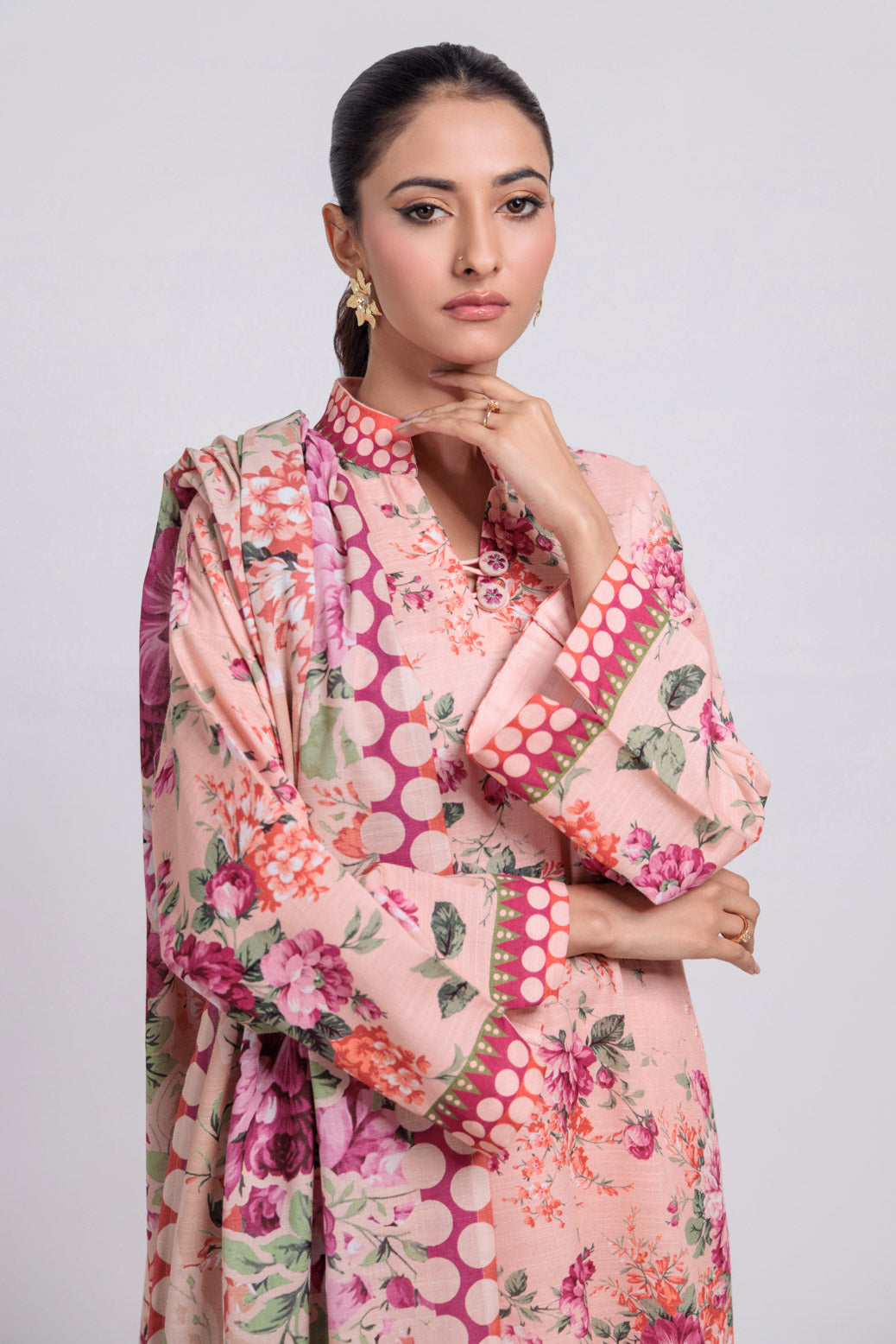 Bonanza Satrangi | Peach Khaddar 3 Piece (WS7243P48) 12 Peach