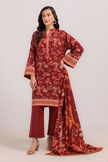 Bonanza Satrangi | Red Khaddar 3 Piece (WS7243P49) 12 Red