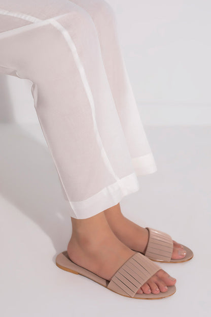 Zellbury | Unstitched Cambric Trouser | Unstitched Trouser White