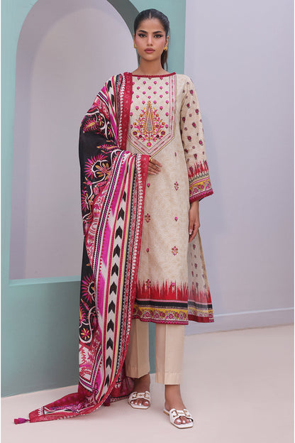 Zellbury | Unstitched 2 Piece Cambric | Embroidered Shirt Dupatta - 0022