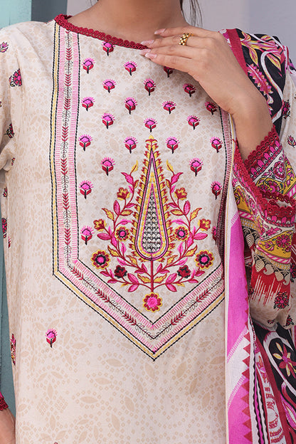 Zellbury | Unstitched 2 Piece Cambric | Embroidered Shirt Dupatta - 0022