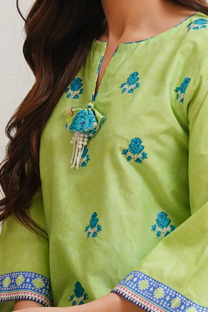 Zellbury | Unstitched 2 Piece Cambric | Embroidered Shirt Shalwar - 0023
