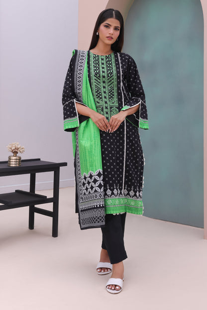Zellbury | Unstitched 2 Piece Cambric | Embroidered Shirt Dupatta - 0027