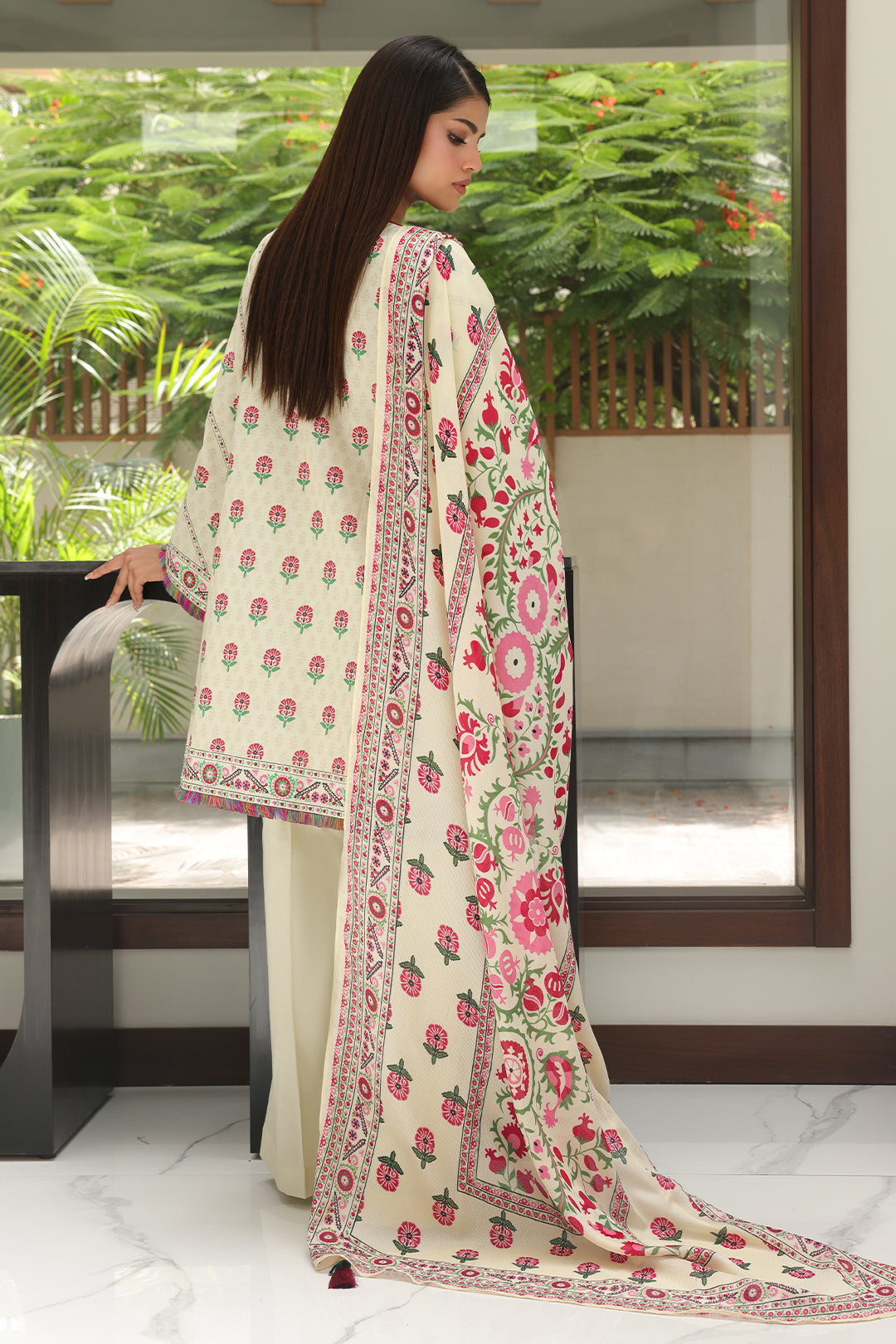 Zellbury | Unstitched 2 Piece Cambric | Embroidered Shirt Dupatta - 0105