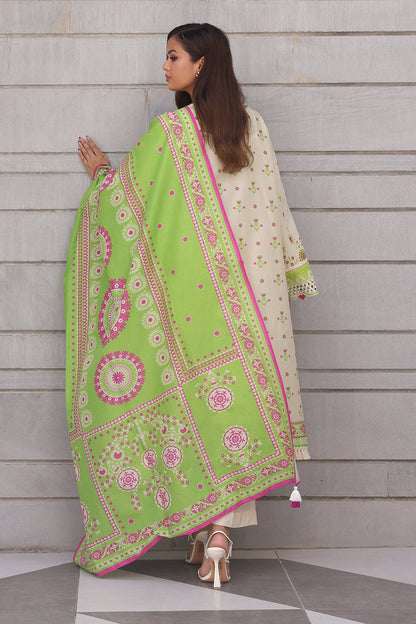 Zellbury | Unstitched 2 Piece Cambric | Embroidered Shirt Dupatta - 0111