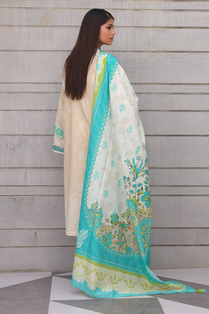 Zellbury | Unstitched 2 Piece Cambric | Embroidered Shirt Dupatta - 0112