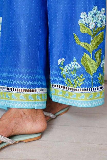 Zellbury | Unstitched 3 Piece Cambric | Embroidered Shirt Shalwar Dupatta - 0065