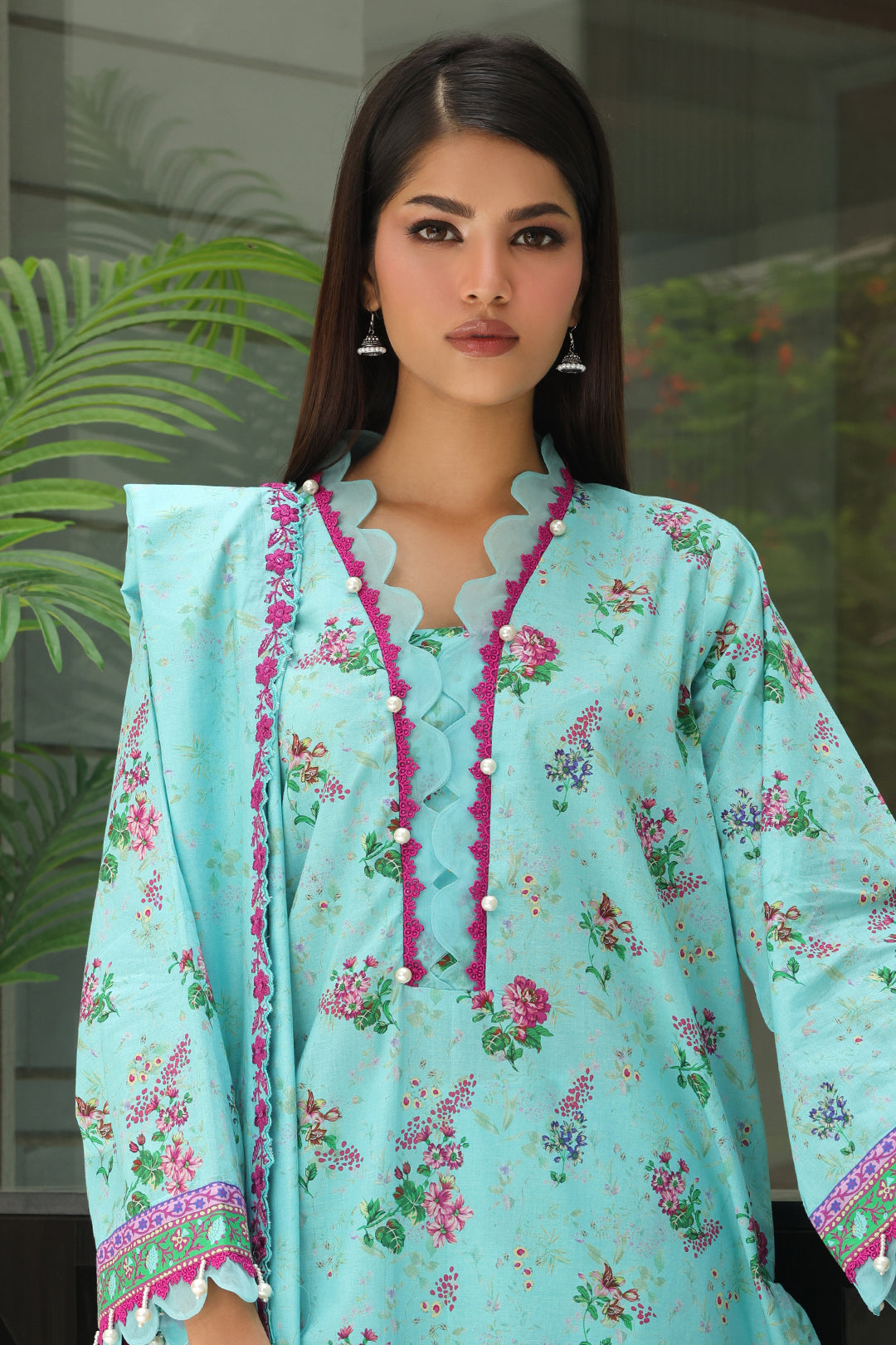 Zellbury | Unstitched 3 Piece Cambric | Embroidered Shirt Shalwar Dupatta - 0067 Default Title