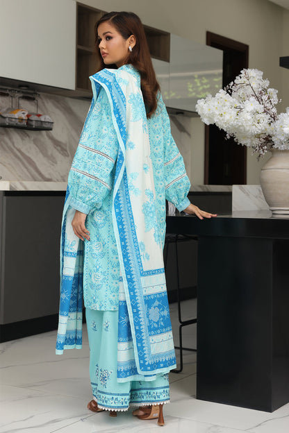 Zellbury | Unstitched 3 Piece Cambric | Embroidered Shirt Shalwar Dupatta - 0070