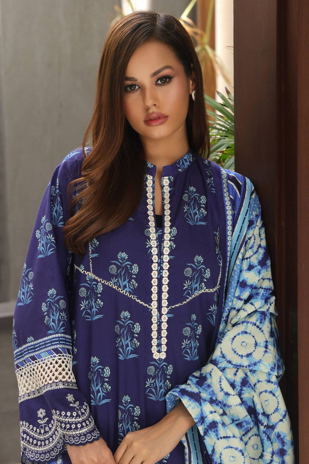 Zellbury | Unstitched 3 Piece Cambric | Embroidered Shirt Shalwar Dupatta - 0072 Default Title