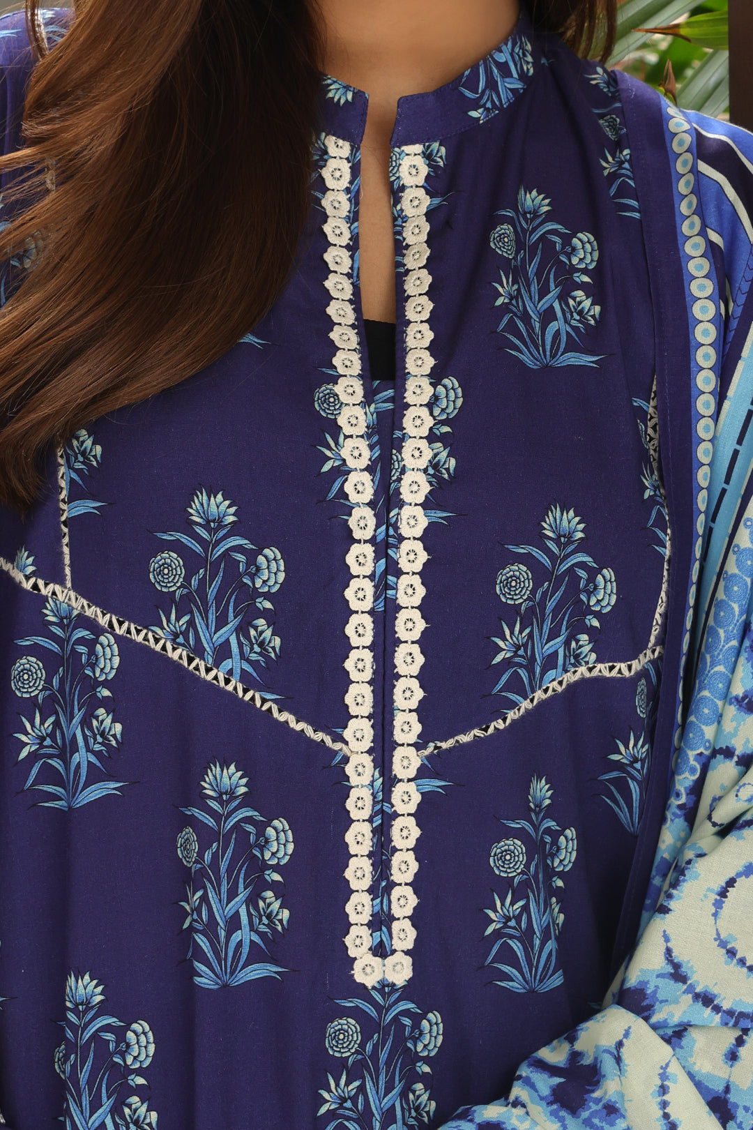 Zellbury | Unstitched 3 Piece Cambric | Embroidered Shirt Shalwar Dupatta - 0072
