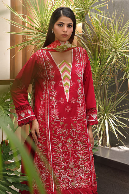 Zellbury | Unstitched 3 Piece Cambric | Embroidered Shirt Shalwar Dupatta - 0074
