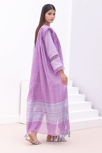 Zellbury | Unstitched 3 Piece Chambray | Embroidered Shirt Shalwar Dupatta - 0145