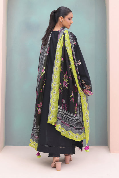 Zellbury | Unstitched 3 Piece Chambray | Embroidered Shirt Shalwar Dupatta - 0148