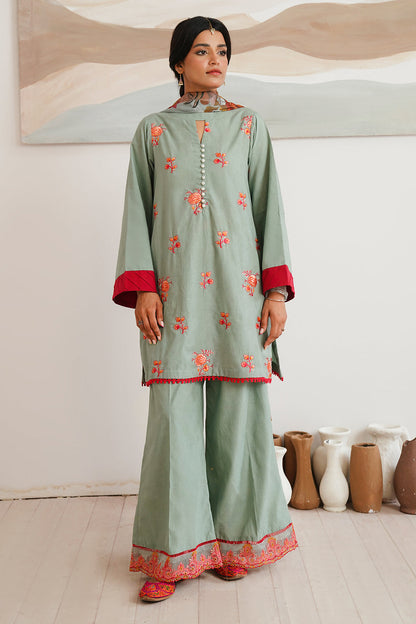 Zellbury | Unstitched 3 Piece Cambric | Embroidered Shirt Shalwar Dupatta - 0149