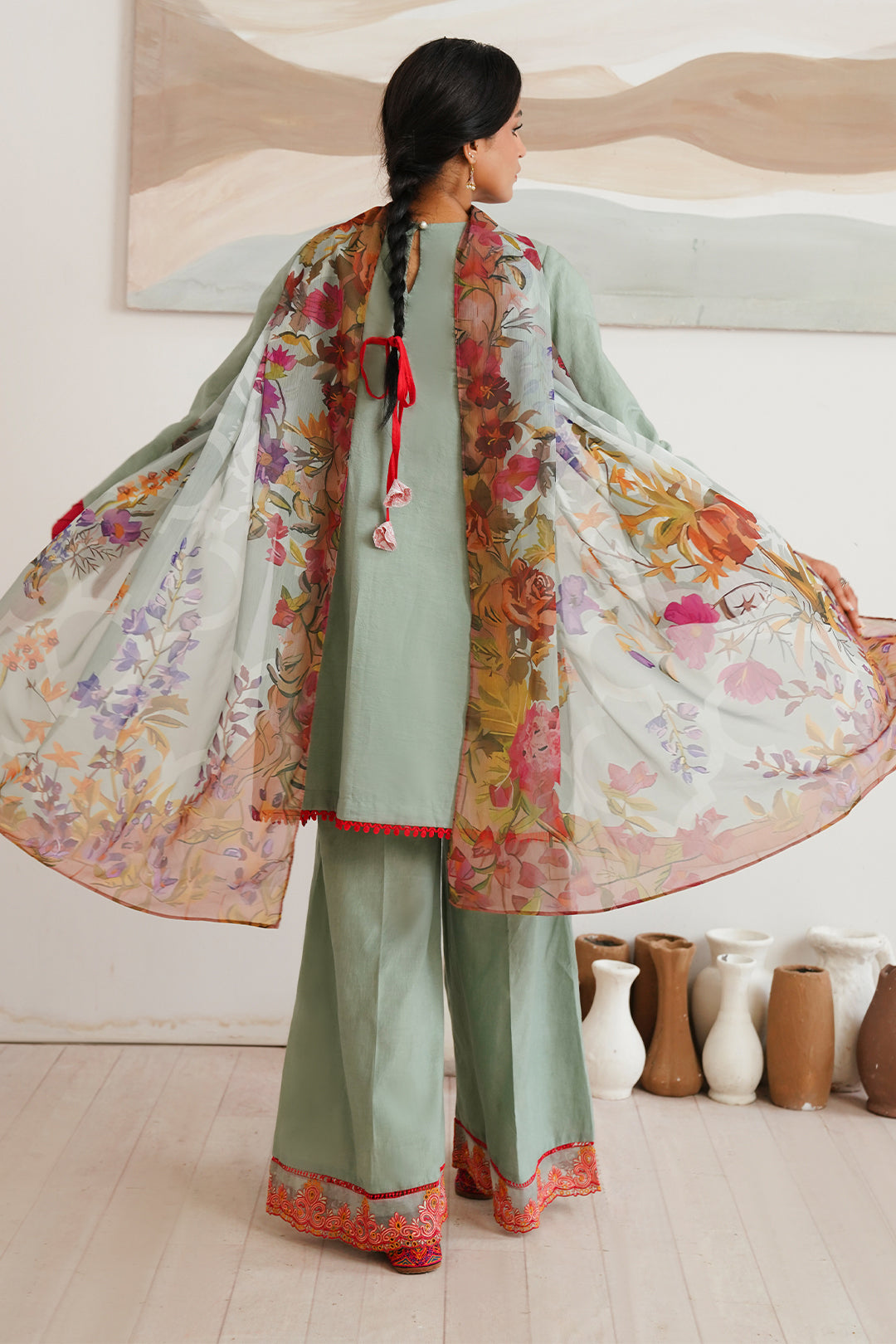 Zellbury | Unstitched 3 Piece Cambric | Embroidered Shirt Shalwar Dupatta - 0149