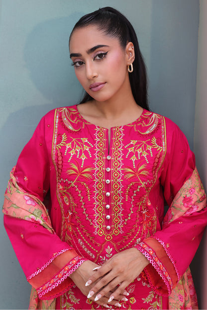 Zellbury | Unstitched 3 Piece Cambric | Embroidered Shirt Shalwar Dupatta - 0151 Default Title