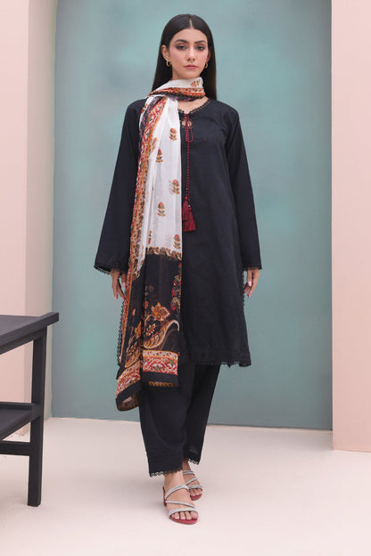Zellbury | Unstitched 3 Piece Cambric | Embroidered Shirt Shalwar Dupatta - 0605