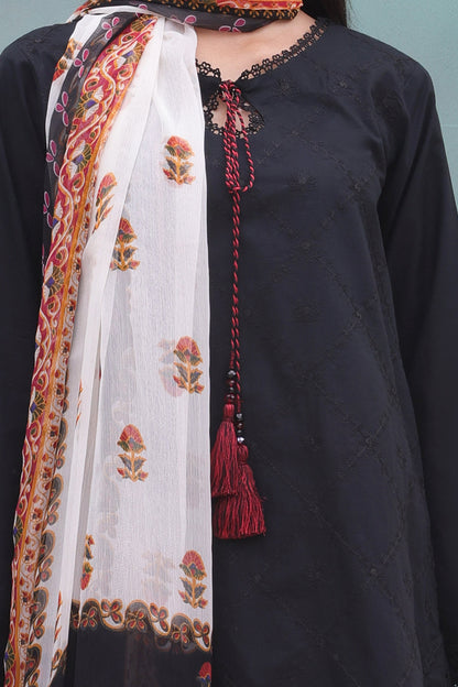 Zellbury | Unstitched 3 Piece Cambric | Embroidered Shirt Shalwar Dupatta - 0605