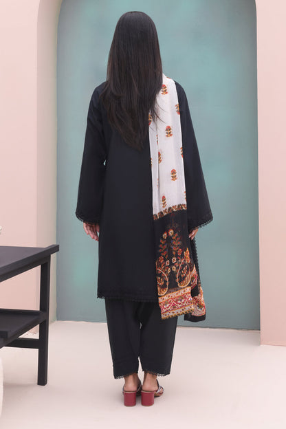 Zellbury | Unstitched 3 Piece Cambric | Embroidered Shirt Shalwar Dupatta - 0605