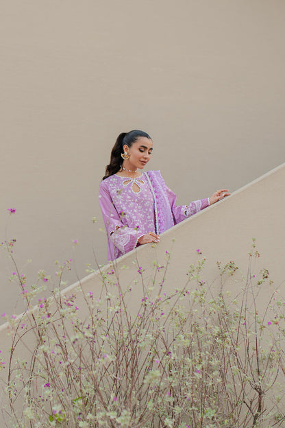 Zellbury | Unstitched 3 Piece Chikankari | Embroidered Shirt Shalwar Dupatta - 0703