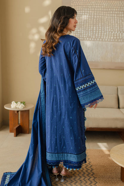 Zellbury | Unstitched 3 Piece Chikankari | Embroidered Shirt Shalwar Dupatta - 0711