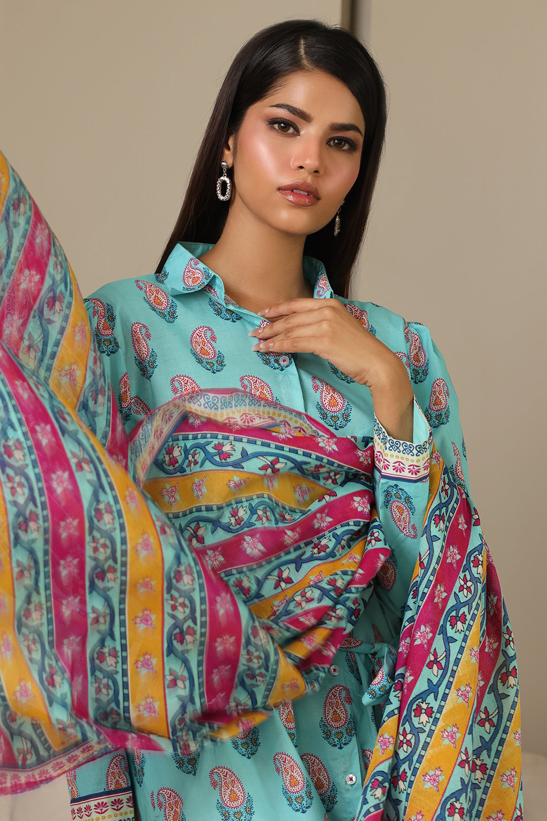 Zellbury | Unstitched 2 Piece Cambric | Shirt Dupatta - 0001 Default Title