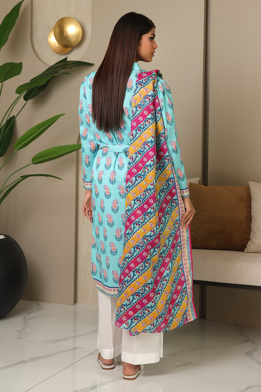 Zellbury | Unstitched 2 Piece Cambric | Shirt Dupatta - 0001