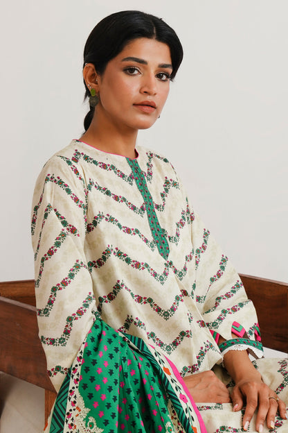 Zellbury | Unstitched 2 Piece Cambric | Shirt Dupatta - 0009 Default Title