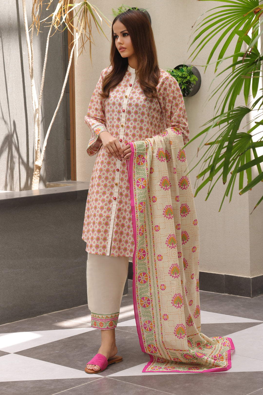 Zellbury | Unstitched 2 Piece Cambric | Shirt Dupatta - 0096