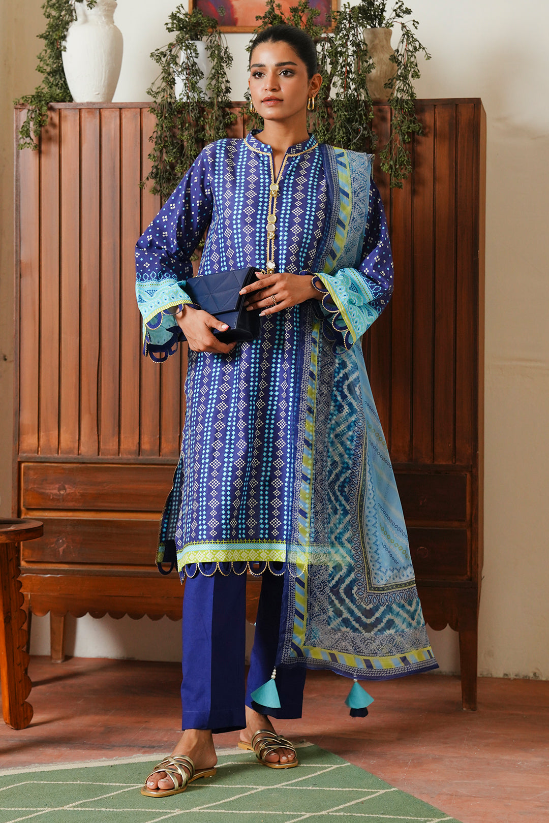 Zellbury | Unstitched 3 Piece Cambric | Shirt Shalwar Dupatta - 0031