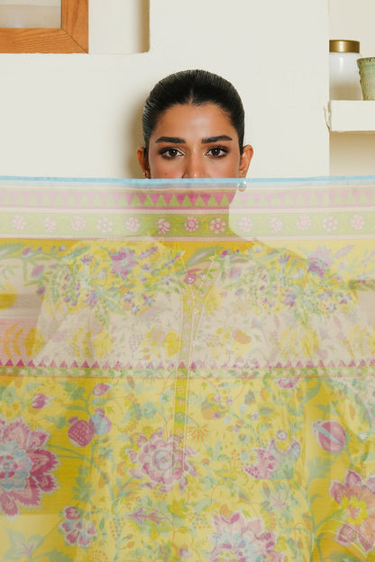 Zellbury | Unstitched 3 Piece Cambric | Shirt Shalwar Dupatta - 0032