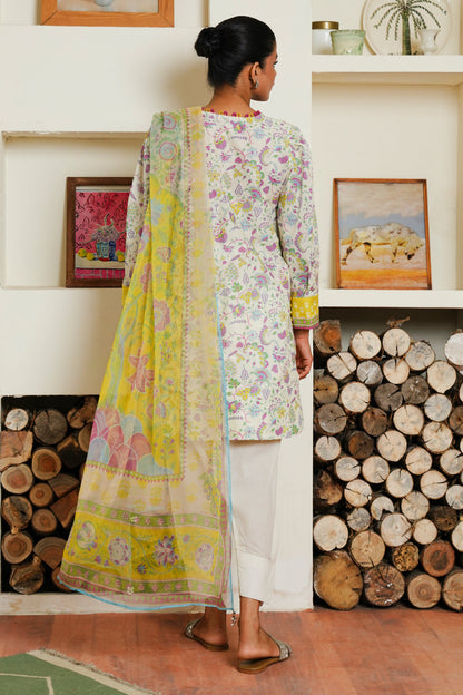 Zellbury | Unstitched 3 Piece Cambric | Shirt Shalwar Dupatta - 0032