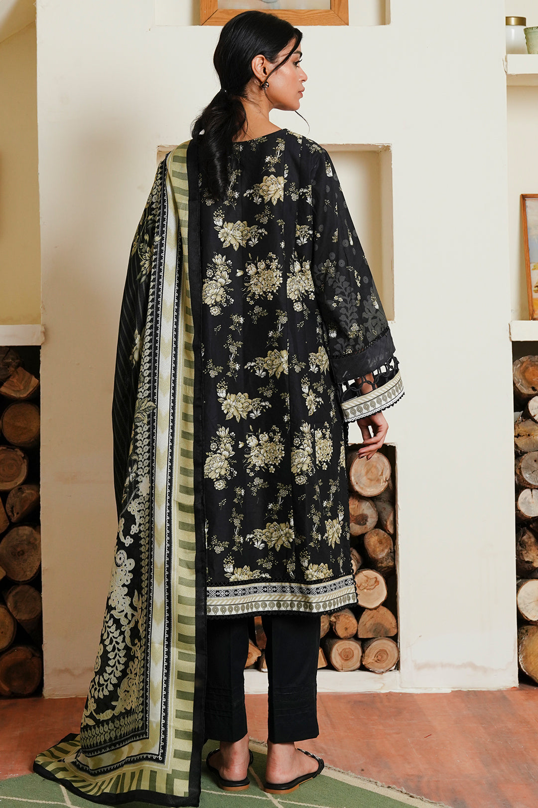 Zellbury | Unstitched 3 Piece Cambric | Shirt Shalwar Dupatta - 0036