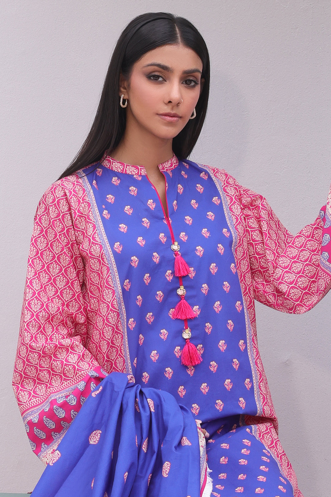 Zellbury | Unstitched 3 Piece Cambric | Shirt Shalwar Dupatta - 0038 Default Title