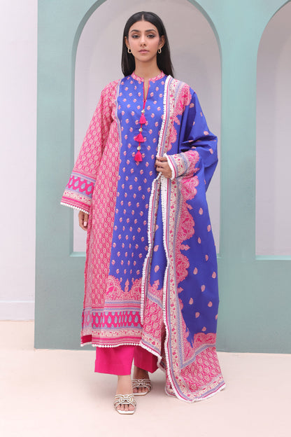 Zellbury | Unstitched 3 Piece Cambric | Shirt Shalwar Dupatta - 0038