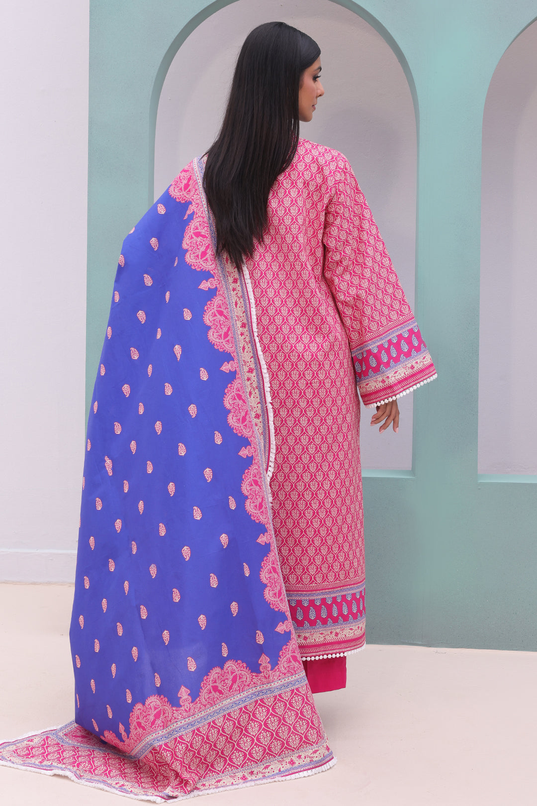 Zellbury | Unstitched 3 Piece Cambric | Shirt Shalwar Dupatta - 0038